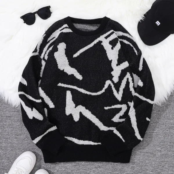 Graffiti Jacquard Sweater - Image 7