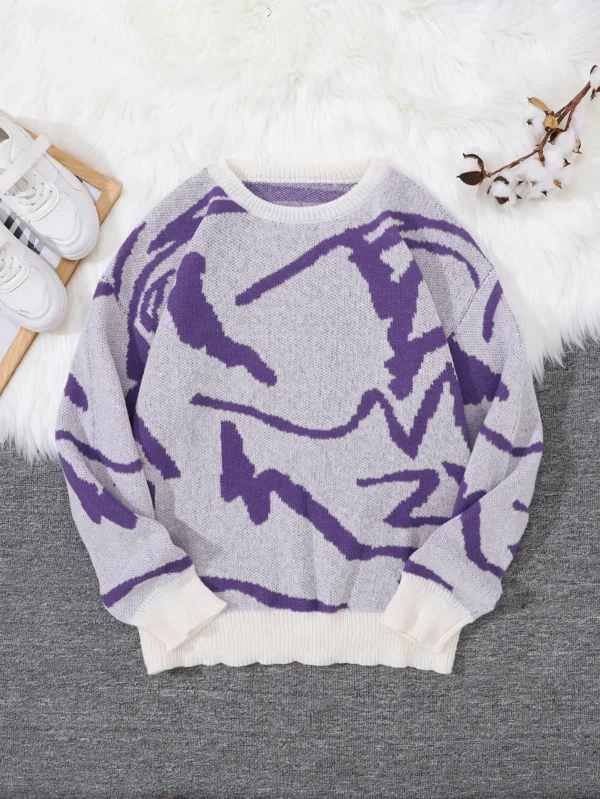 Graffiti Jacquard Sweater - Image 3