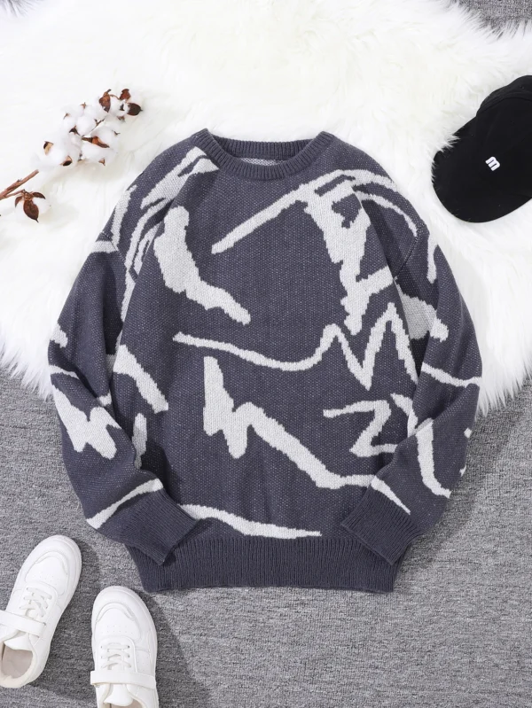 Graffiti Jacquard Sweater - Image 9
